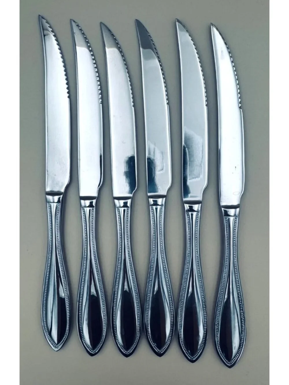 6 Wallace AMERICAN TRADITION 18/10 Stainless Serrated Steak Knives Indonesia